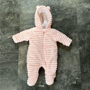 wonder nation Pink Onesie Zip Up Hoodie Girls 0-3 Months